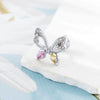 Wholesale Retro Style Butterfly Shaped Micropaved Zircon Titanium Steel Piercing Jewelry For Women