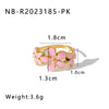 Wholesale Retro Style Color Oil Drop Daisy Ring Stainless Steel 18K Furnace Vacuum Plated