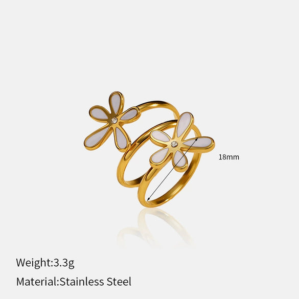 Wholesale Retro Style Flower Shape Dripping Oil Stainless Steel Petal Earrings For Women