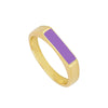 Wholesale Retro Style Geometric Copper Ring For Women With Epoxy And Enamel Electroplating