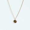 Wholesale Retro Style Geometric Natural Stone And Copper Electroplated Ochain Pendant Necklace For Unisex