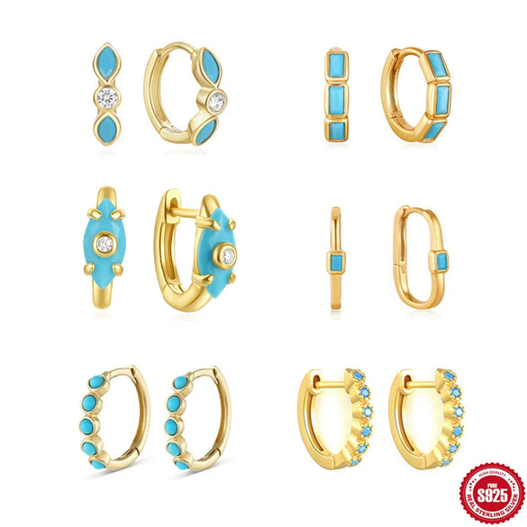 Wholesale Retro Style Geometric S925 Sterling Silver Earrings
