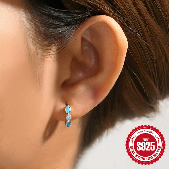 Wholesale Retro Style Geometric S925 Sterling Silver Earrings