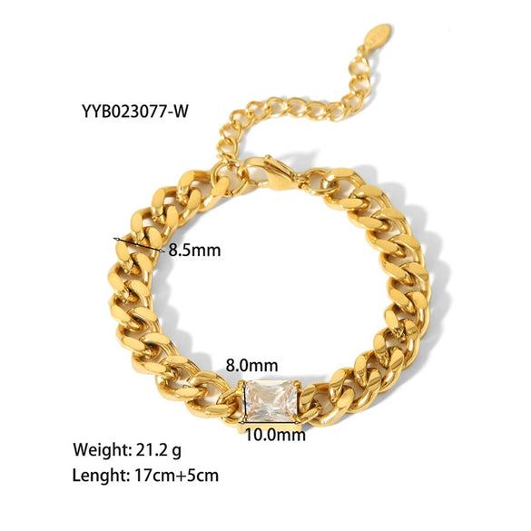 Wholesale Retro Style Stainless Steel And Titanium Steel Necklace And Bracelet With White Stone Inlay Geometric And Heart Pattern Zircon Treatment Snake Bone Chain Unisex