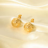 Wholesale Retro Style Stainless Steel Earrings For Women With Vacuum Real Gold Electroplating In Pvd Furnace