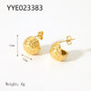 Wholesale Retro Style Stainless Steel Earrings For Women With Vacuum Real Gold Electroplating In Pvd Furnace
