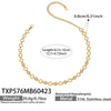 Wholesale Retro Style Stainless Steel Electroplated 18K Gold Clawset Zircon Necklace And Bracelet Set For Women