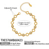 Wholesale Retro Style Stainless Steel Electroplated 18K Gold Clawset Zircon Necklace And Bracelet Set For Women