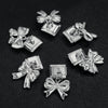 Wholesale Retro Style Stainless Steel Italian Module Bow Diy Spliced Bracelet With Electroplating Treatment