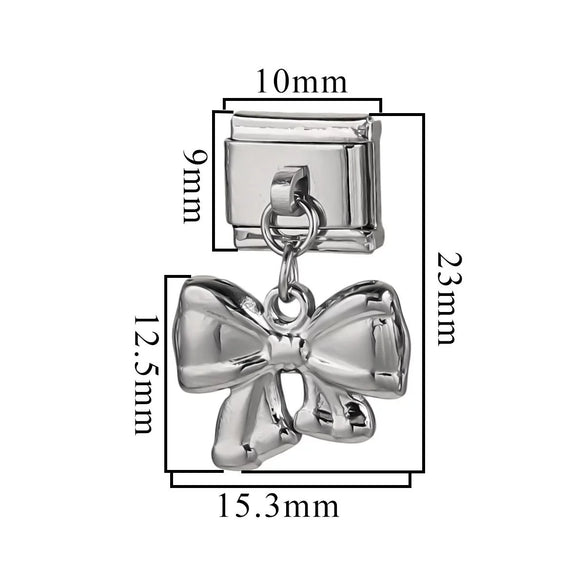 Wholesale Retro Style Stainless Steel Italian Module Bow Diy Spliced Bracelet With Electroplating Treatment