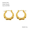 Wholesale Retro Style 316L Stainless Steel Ushape Women's Earrings 18K Gold Plated