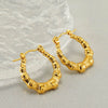Wholesale Retro Style 316L Stainless Steel Ushape Women's Earrings 18K Gold Plated