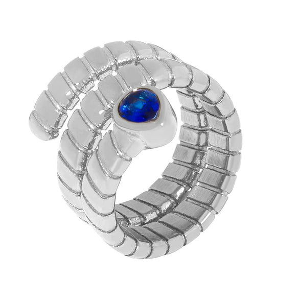 Wholesale Retro Style 316L Stainless Steel Gold Plated Open Ring With Dropshaped Zircon And Geometric Pattern For Women