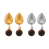 Wholesale Retro Tassel Geometric Natural Tiger Eye Earrings For Women Titanium Steel 18K Gold Plated