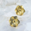 Wholesale Retro Texture Fashion Unisex Stainless Steel Lotus Leaf Flower Opening Ring With Electroplating