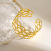 Wholesale Retro Texture Stainless Steel Electroplated Vacuum In Furnace Ins Style Geometric Bracelet