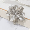 Wholesale Retro Threedimensional Alloy Flower Electroplated Brooch For Women