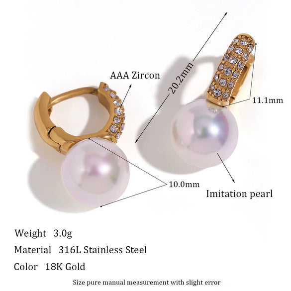 Wholesale Retro Titanium Steel U Shaped Exaggerated Hoop Earrings For Women 18K Gold Plated Stainless Steel And Acrylic Geometric Style Electroplated