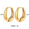 Wholesale Retro Titanium Steel U Shaped Exaggerated Hoop Earrings For Women 18K Gold Plated Stainless Steel And Acrylic Geometric Style Electroplated