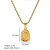 Wholesale Retro Twist Chain Star Moon Pendant Stainless Steel Necklace With Electroplating