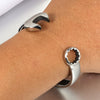 Wholesale Retro Unisex Titanium Steel Bracelet With Wrench Screw Design And Geometric Pattern Polished