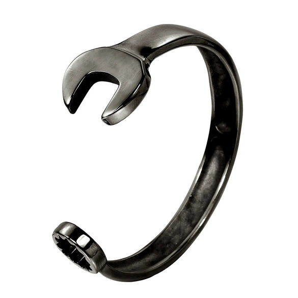 Wholesale Retro Unisex Titanium Steel Bracelet With Wrench Screw Design And Geometric Pattern Polished