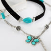 Wholesale Retro Velvet Alloy Necklace For Women With Butterfly Tassel Pendant And Animals Zodiac Pattern Handmade
