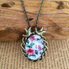 Wholesale Retro Women's Plastic And Resin Necklace With Forest Bird And Leaf Design
