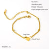 Wholesale Retro Women's 316L Stainless Steel Heart Anklet Jewelry