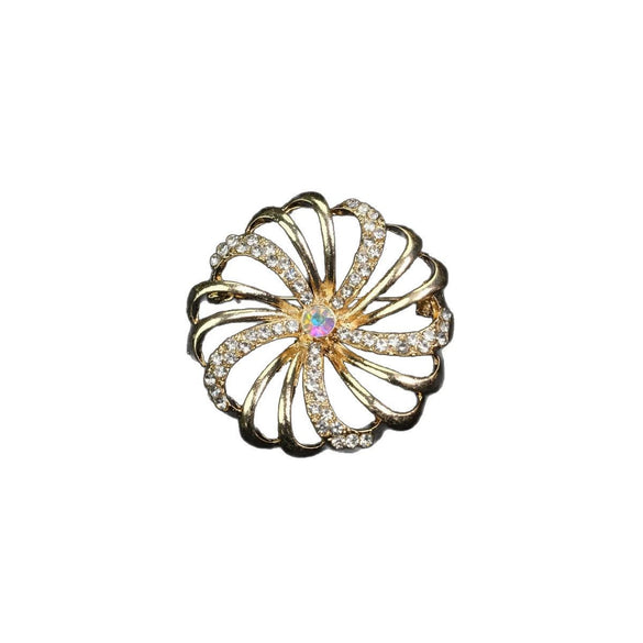 Wholesale Retro Women's Zinc Alloy Brooch With Flower And Bow Pattern Electroplating Technology Fixed Buckle For Clothing