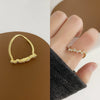 Wholesale Retro Zircon Metal Open Ring For Women Geometric Pattern Copper Electroplated