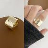 Wholesale Retro Zircon Metal Open Ring For Women Geometric Pattern Copper Electroplated