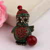 Wholesale Rhinestone Diamond Christmas Brooch With Cartoon Character Design For Women And Unisex