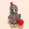 Wholesale Rhinestone Diamond Christmas Brooch With Cartoon Character Design For Women And Unisex