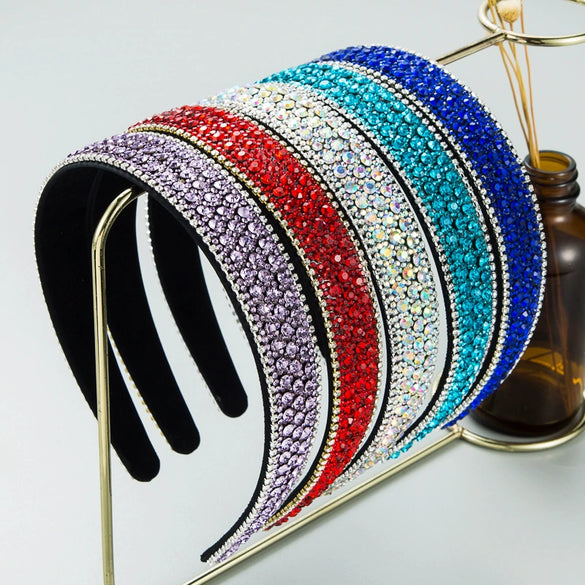 Wholesale Rhinestone Fashion Nonslip Widebrimmed Face Wash Headband For Women Hair Accessories