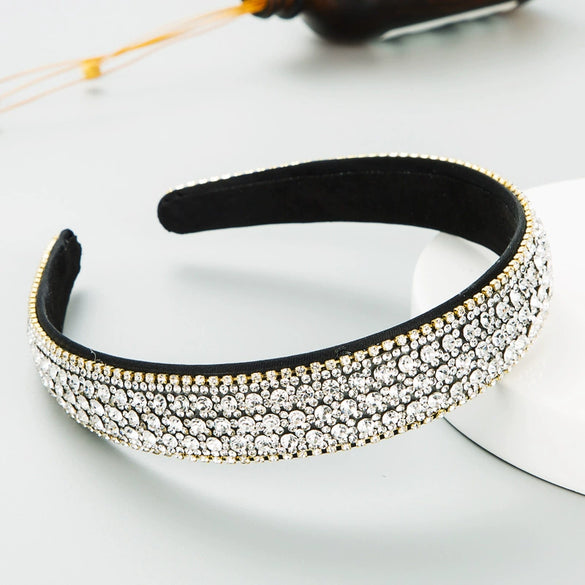 Wholesale Rhinestone Fashion Nonslip Widebrimmed Face Wash Headband For Women Hair Accessories