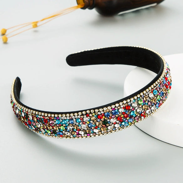 Wholesale Rhinestone Fashion Nonslip Widebrimmed Face Wash Headband For Women Hair Accessories