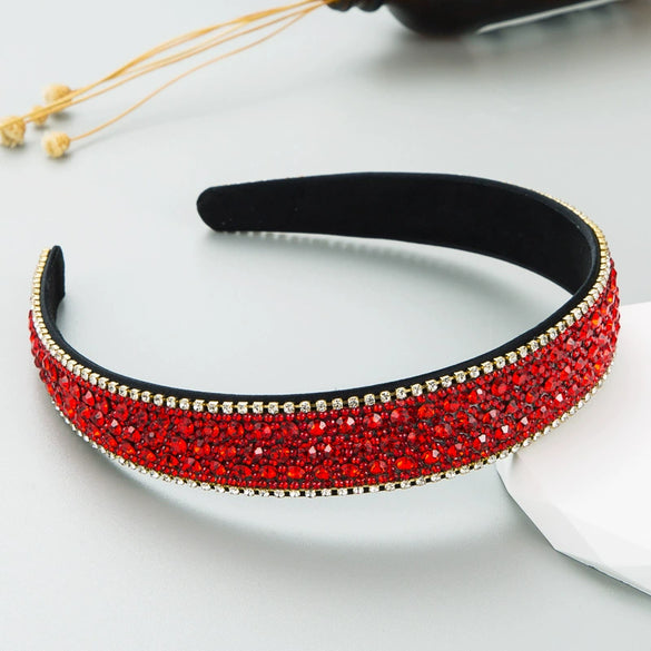 Wholesale Rhinestone Fashion Nonslip Widebrimmed Face Wash Headband For Women Hair Accessories