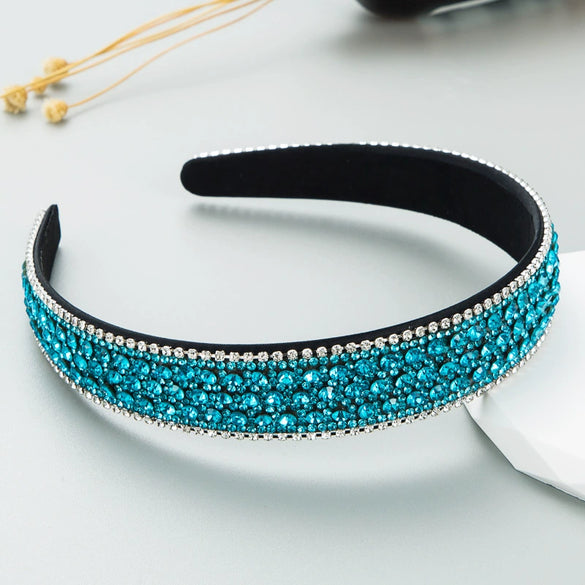Wholesale Rhinestone Fashion Nonslip Widebrimmed Face Wash Headband For Women Hair Accessories