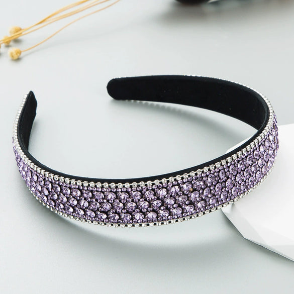 Wholesale Rhinestone Fashion Nonslip Widebrimmed Face Wash Headband For Women Hair Accessories