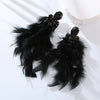 Wholesale Rhinestone Feather Earrings Geometric Style Diamond Design For Women