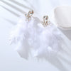 Wholesale Rhinestone Feather Earrings Geometric Style Diamond Design For Women
