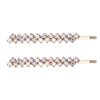 Wholesale Rhinestone Hair Accessories Simple Geometric Style Electroplated Claw Chain Oneword Hairpin Bridal Headband Side Clip