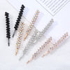 Wholesale Rhinestone Hair Accessories Simple Geometric Style Electroplated Claw Chain Oneword Hairpin Bridal Headband Side Clip