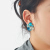Wholesale Rhinestone Handmade Oil Dropping Gradient Bow Butterfly Iris Flower Fashion Women's Earrings Set With Diamonds