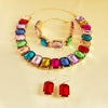 Wholesale Rhinestone Jewelry Geometric Fashion Set For Women