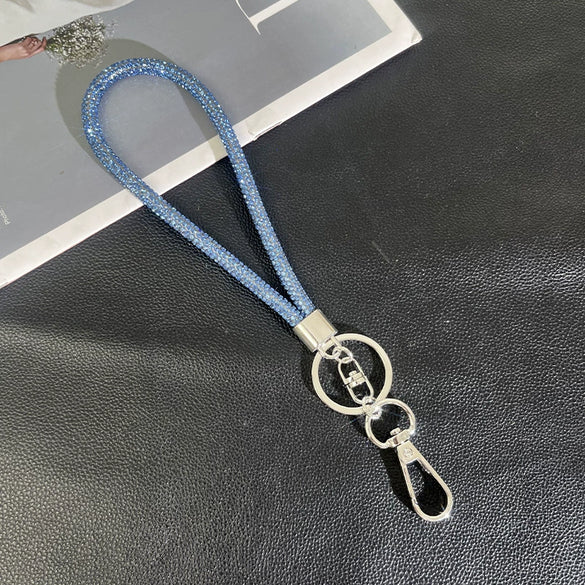 Wholesale Rhinestone Mobile Phone Lanyard And Crossbody Chain Light Luxury Semimanual Design Hanging Neck Pattern