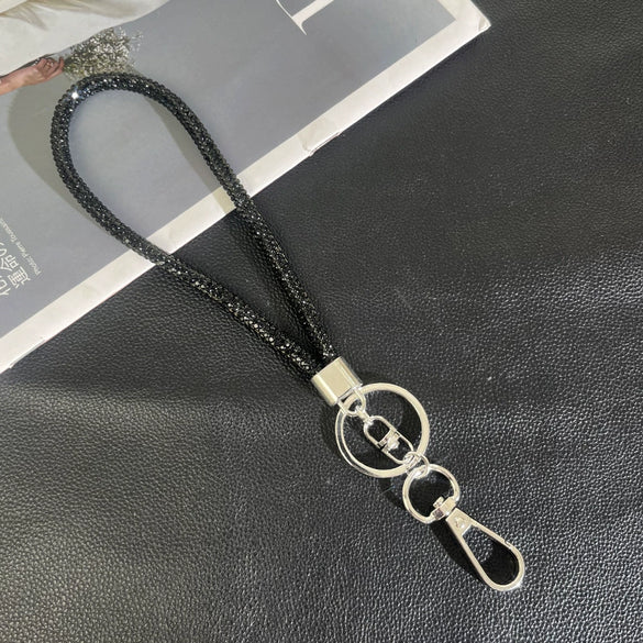 Wholesale Rhinestone Mobile Phone Lanyard And Crossbody Chain Light Luxury Semimanual Design Hanging Neck Pattern