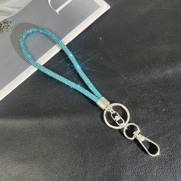 Wholesale Rhinestone Mobile Phone Lanyard And Crossbody Chain Light Luxury Semimanual Design Hanging Neck Pattern