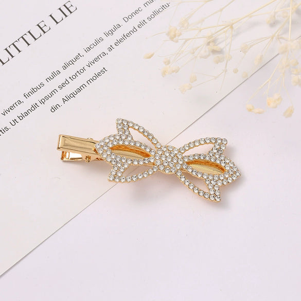 Wholesale Rhinestone Sweet Style Animal Design Diamond Hairpin Bangs Clip